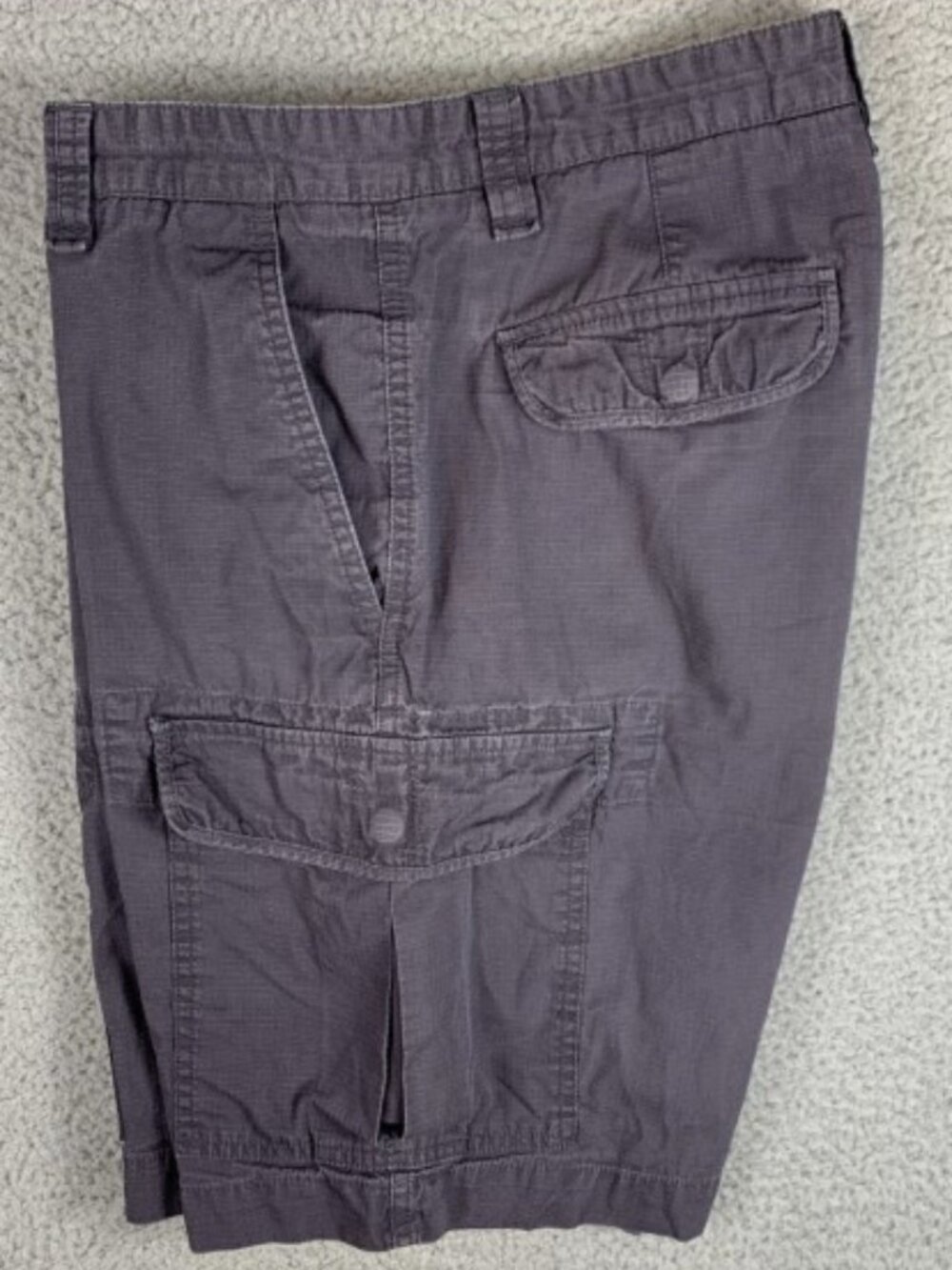 Chaps Cargo Shorts Men’s 31 Gray Ripstop Cotton Utility Casual